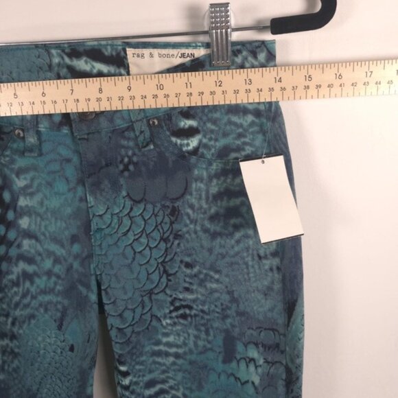 NWT rag & bone/JEAN Peacock‎ Feather Skinny Legging COTTON/ROICA W1503O026 Sz 26 - Picture 11 of 14